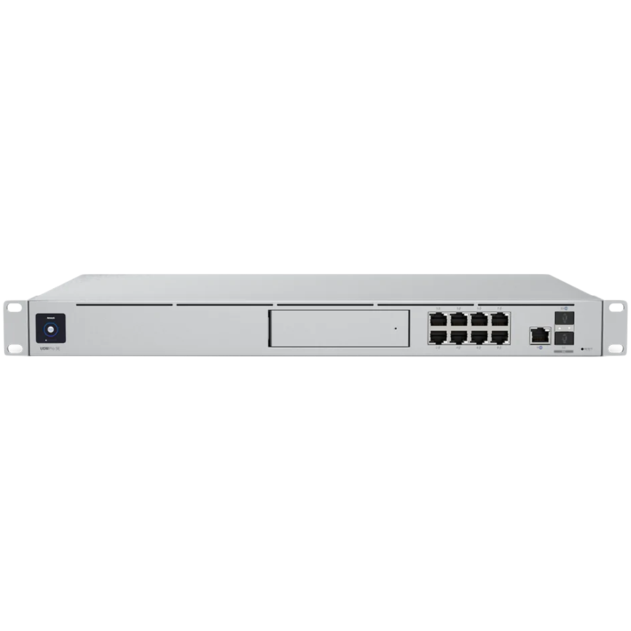 ROUTER Ubiquiti The Dream Machine Special Edition 1U Rackmount 10Gbps UniFi Multi-Application System with 3.5" HDD Expansion and 8Port PoE Switch "UDM-SE-EU" (timbru verde 0.8 lei)