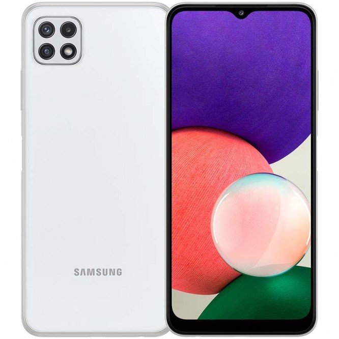 SAMSUNG A22 5G A226 6.6" 4GB 128GB DS WH "SM-A226BZWV" (timbru verde 0.45 lei)