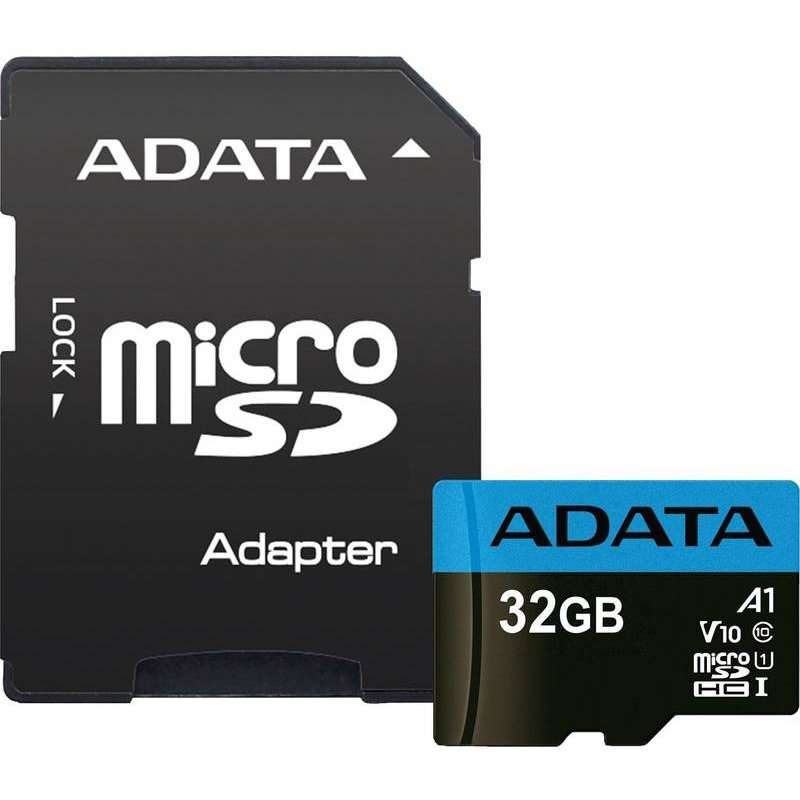 CARD MicroSD ADATA, 32 GB, MicroSDXC, clasa 10, standard UHS-I U1 "AUSDH32GUICL10A1-RA1" (timbru verde 0.03 lei)