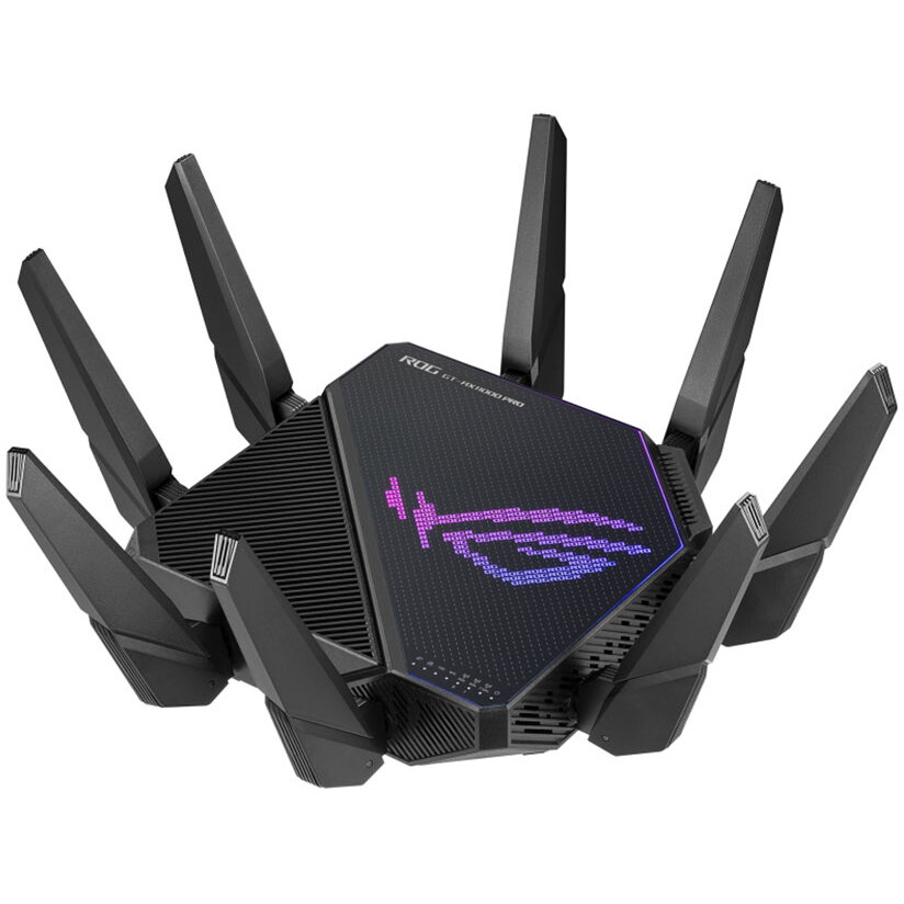 ASUS ROG Rapture GT-AX11000 Pro Wifi 6 802.11ax Tri-band Gigabit Gaming Router "90IG0720-MU2A00" (timbru verde 0.8 lei)