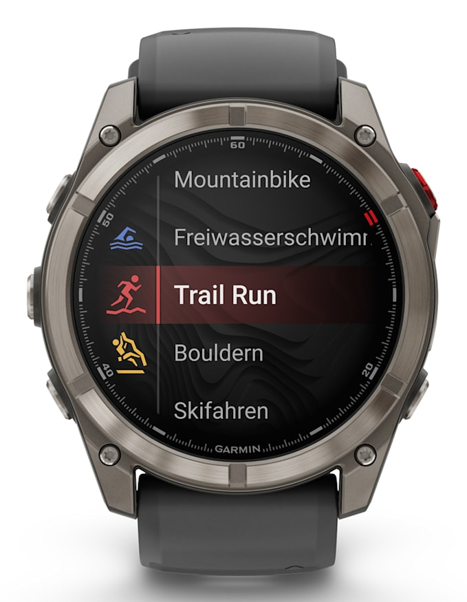 Smartwatch fenix 8 Pro 51 mm, AMOLED, Sapphire, Titanium with Graphite/black silicone band"010-03199-11" - imagine 4