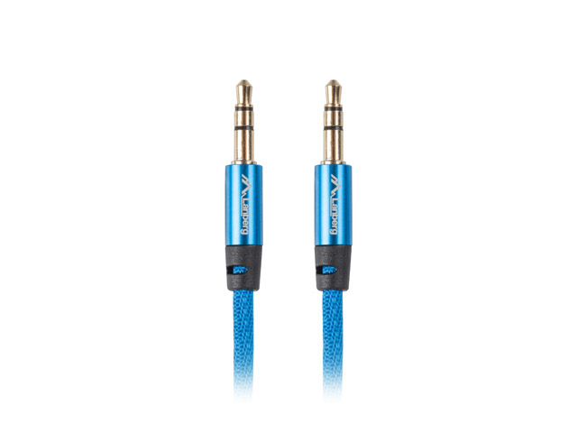 Cablu minijack 3,5 mm M/M 3 pini 1 m blu "CA-MJMJ-10CU-0010-BL" (timbru verde 0.08 lei)