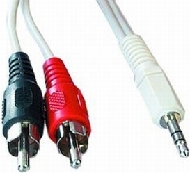 CABLU audio GEMBIRD stereo (3.5 mm jack la 2 x RCA), 5m "CCA-458-5M" (timbru verde 0.08 lei)