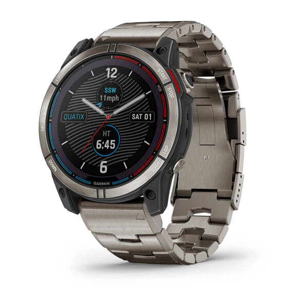 Smartwatch Quatix 7X Solar Edition, rama din titan cu curea din titan "010-02541-61" (timbru verde 0.18 lei)
