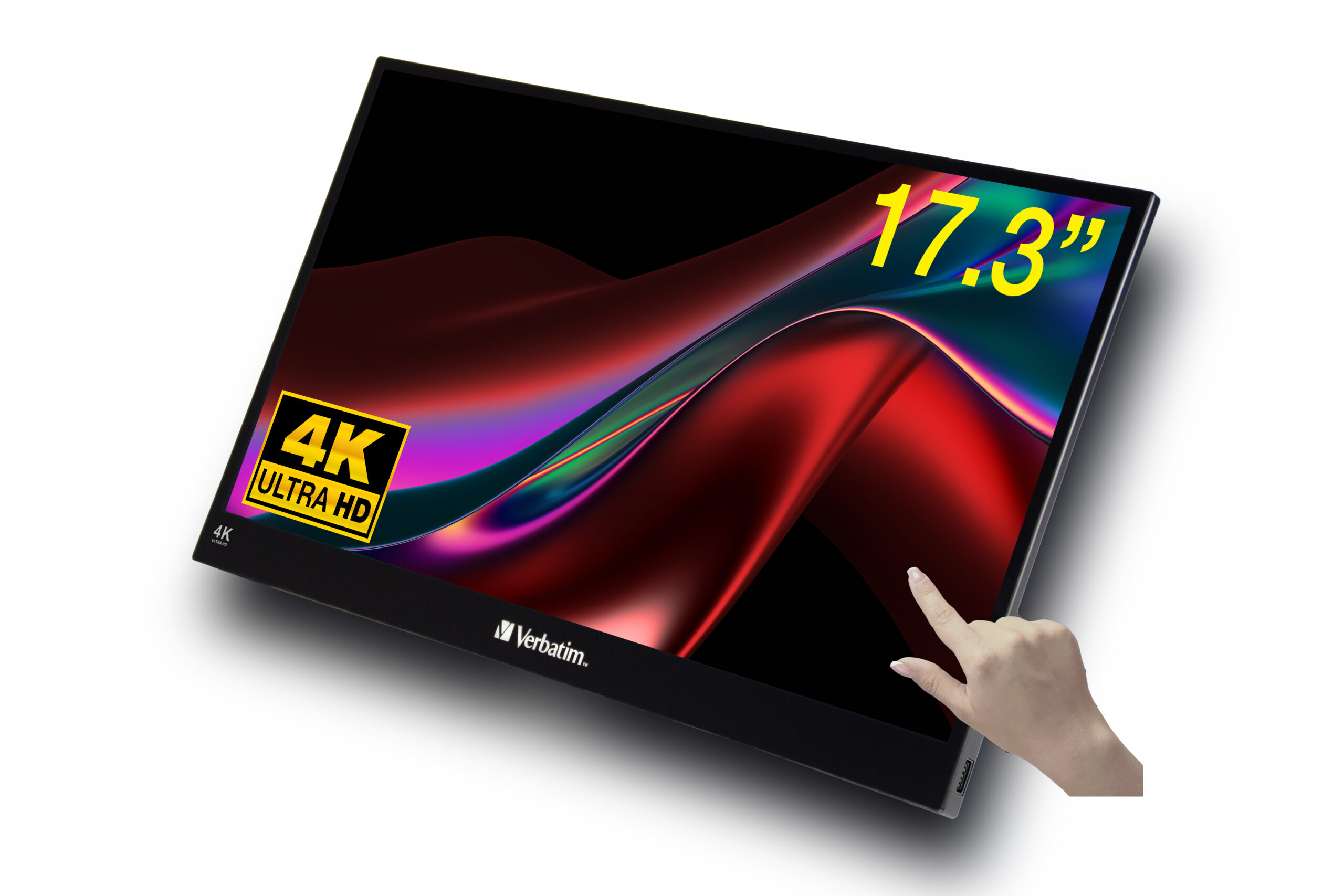 Monitor tactil portabil Verbatim 17.3", 4K, Metalic, "32239" (timbru verde 7 lei)