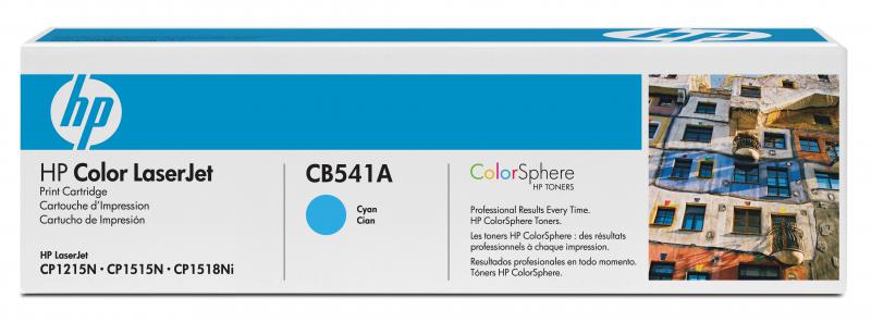 Toner Original HP Cyan, nr.125A, pentru Color LaserJet CM6030| CM6040| CP6015, 1.4K, (timbru verde 1.2 lei) , "CB541A"