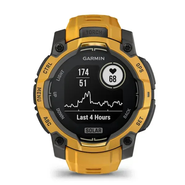 Smartwatch Instinct 3 45 mm, Solar, Sunburst with Sunburst/Grey Band"010-02934-02" - imagine 7