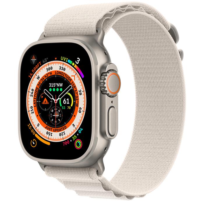 Apple Watch Ultra Cellular 49mm Starlght "MQF13" (timbru verde 0.18 lei)