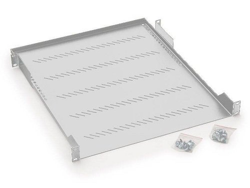 RAFT FIX perforat TRITON 1U, pt rack 19 inch, adancime 750 mm, sarcina maxima 80 Kg, gri, "RAC-UP-750-A1"