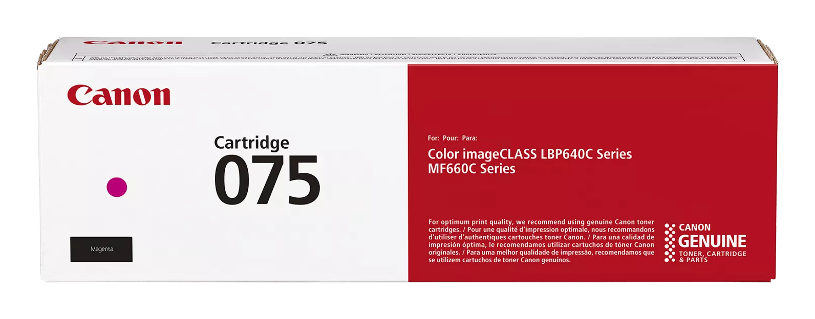 Toner Original Canon Magenta, CRG-075M, pentru LBP646|LBP647|MF664|MF667, 1.3K, (timbru verde 1.2 lei), "6363C002AA"