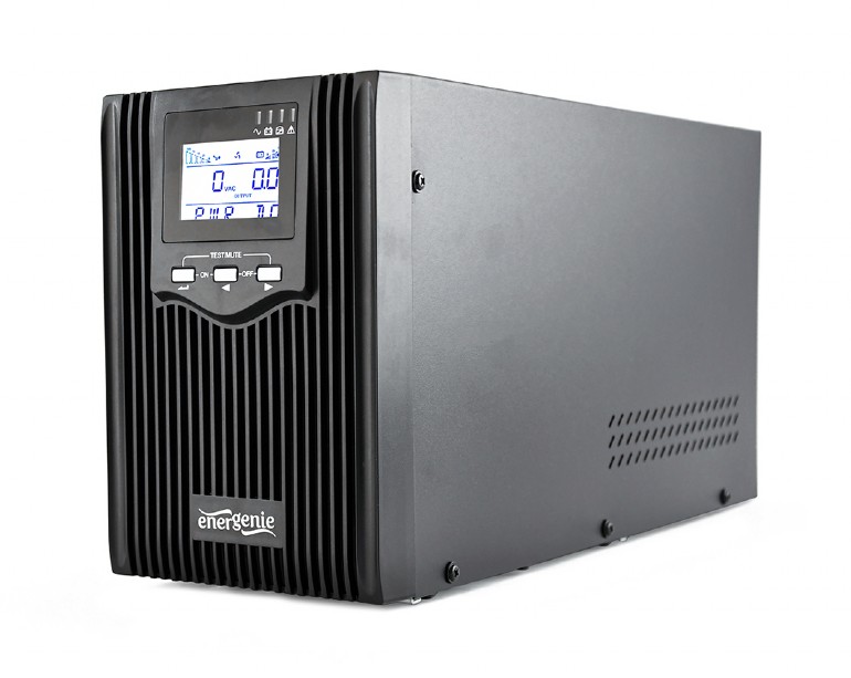 UPS GEMBIRD Line Interactive cu Sinusoida Pura, tower, 2000VA/ 1600W, AVR, 3 x socket IEC + 2 x Schuko, display LCD, 3 x baterie 12V/9Ah, con. USB/RJ45, "EG-UPS-PS2000-02" (timbru verde 11 lei)