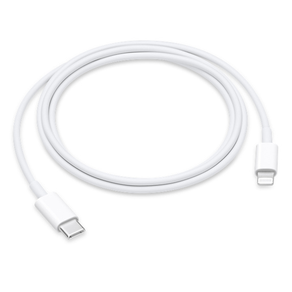 CABLU alimentare si date smartphone Apple, Lightning (T) la USB Type-C (T), cauciuc, lungime 1 m, alb, "mm0a3zm/a" (timbru verde 0.08 lei)