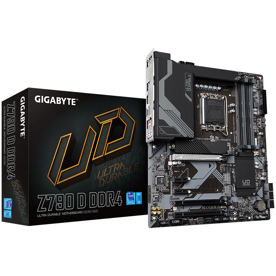 GIGABYTE Mainboard Desktop Z790 D4 LGA 1700 4xDDR4 1xHDMI 1xDP 2.5GLAN 1xPCI Express x16 4.0 1xPCI Express x16 3.0 2xPCI Express x1 3.0 3xM.2 6xSATA3) ATX "Z790_D_DDR4"