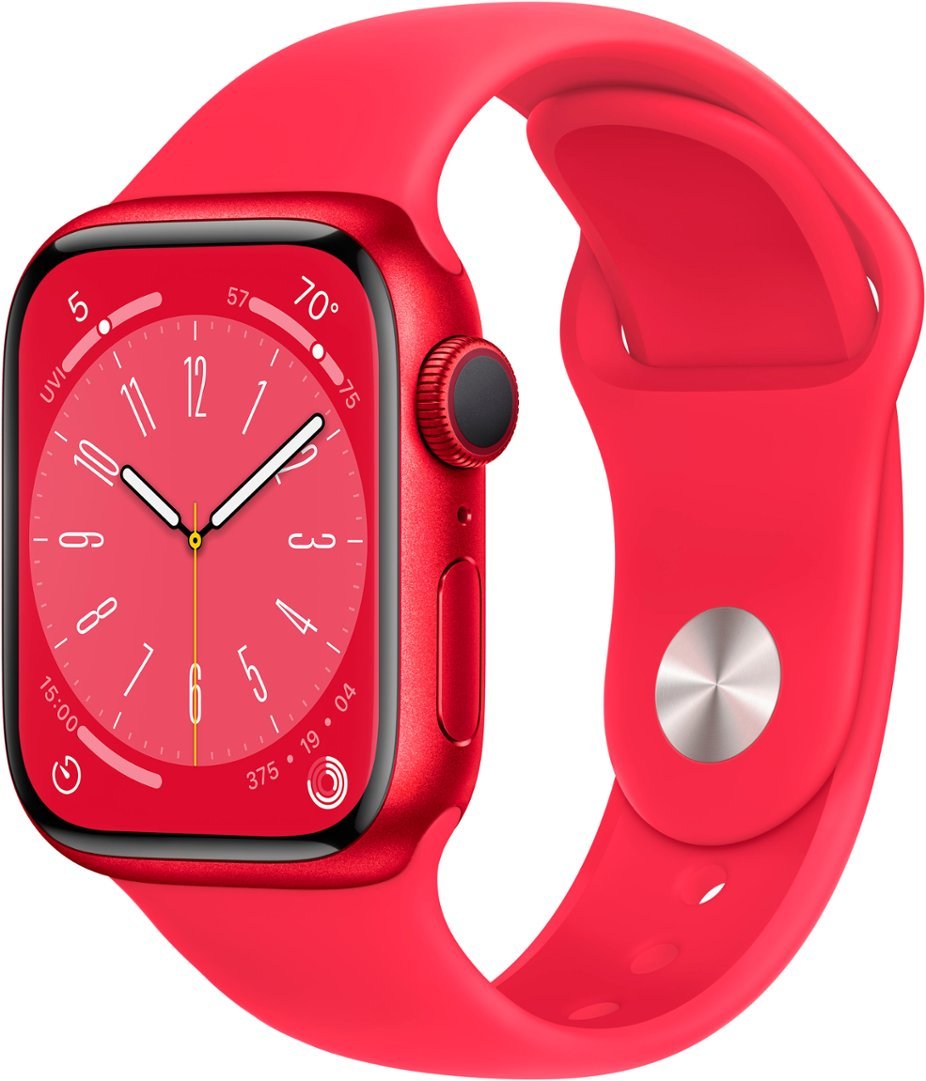 Apple Watch S8 GPS 41mm (PRODUCT)RED "MNUG3" (timbru verde 0.18 lei)