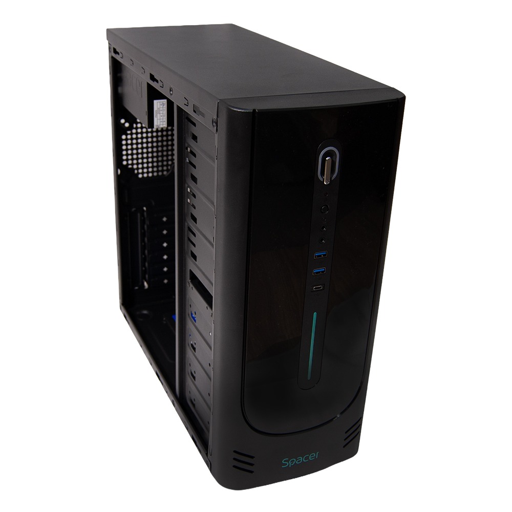 Sistem Desktop PC Office Spacer DeskPro R3, AMD Ryzen 3 3200, 8 GB DDR4, 240 GB SSD, No Os, negru,"SPACER-DeskPro-R3.3200-8D4S240" (timbru verde 7lei)