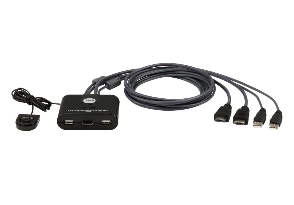 KVM switch Aten USB HDMI 2PORT/FHD CS22HF "CS22HF" (timbru verde 0.8 lei)