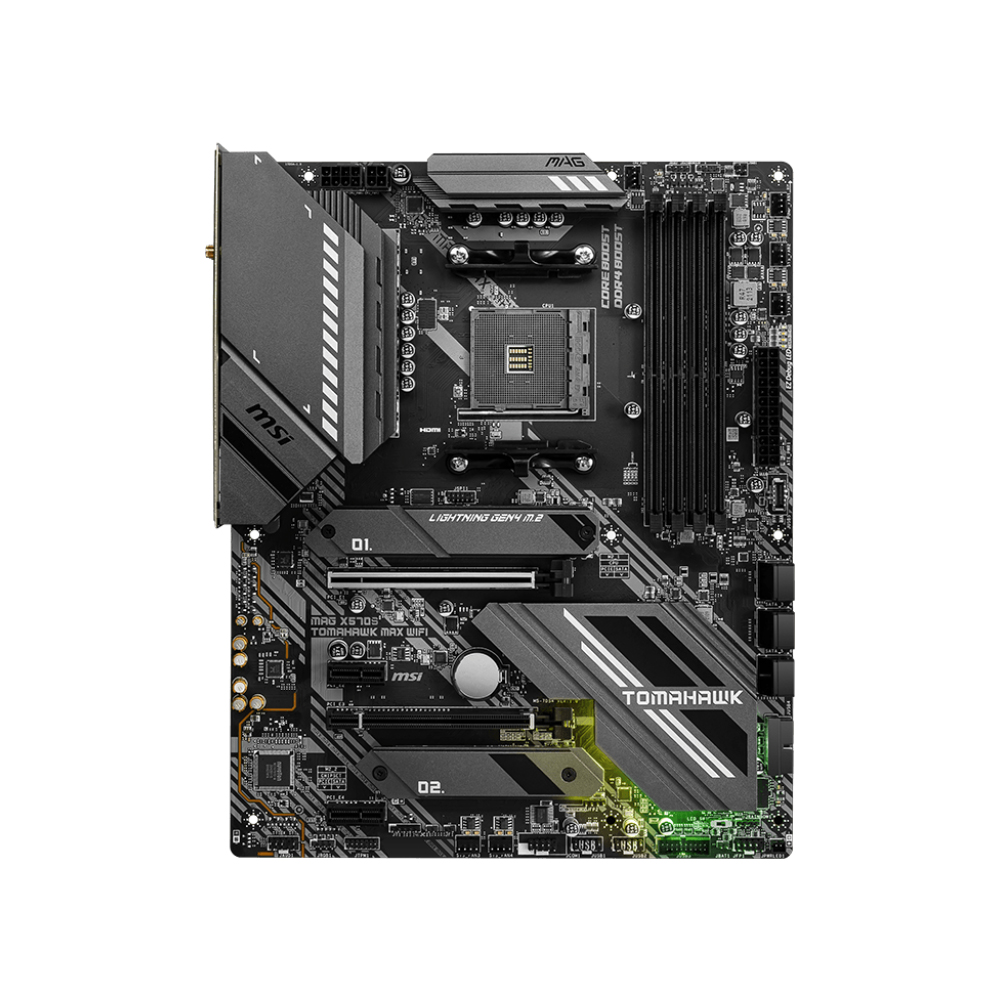 MSI MAG X570S TOMAHAWK MAX WIFI ATX MB 4xDDR4 2xPCIex16 6xSATAIII Intel Wi-Fi 6E AX210 USB 3.2 Gen 1 Type-A 1xHDMI, "MAG X570S TOMAHAWK MAX WIFI"