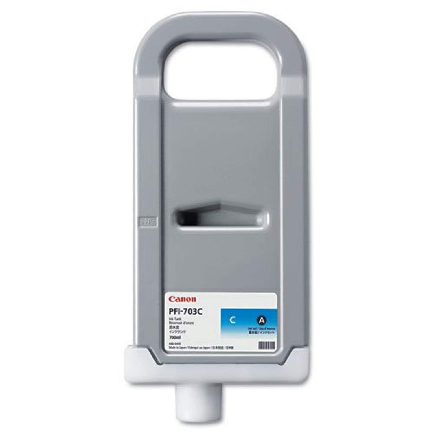 Cartus Cerneala Original Canon Cyan, PFI-703C, pentru IPF 810|IPF 815|IPF 820|IPF 825, 700ml, (timbru verde 1.2 lei),NOPP, "2964B001AA"