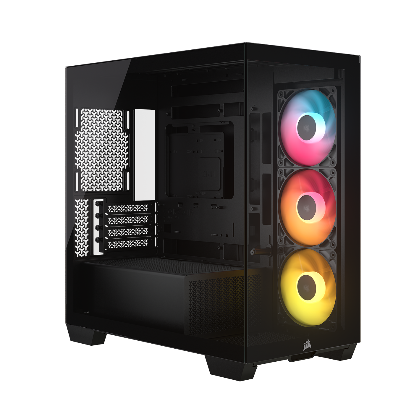 Carcasa Corsair 2800X RS-R ARGB, Micro-ATX, cu 3 ventilatoare incluse RS120-R ARGB, Negru "CC-9011347-WW" (timbru verde 0.32 lei)