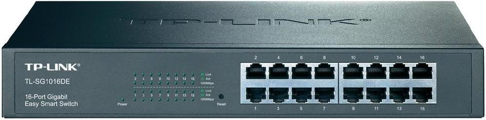 SWITCH TP-LINK 16 porturi Gigabit, carcasa metalica, rackabil "TL-SG1016DE" (timbru verde 2 lei)