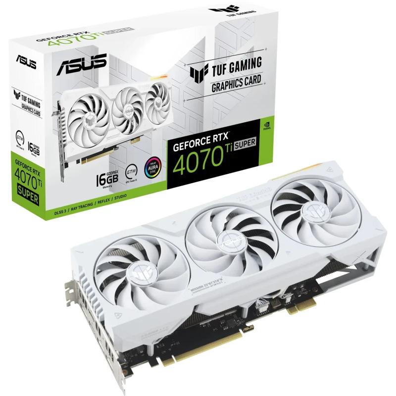 VGA TUF RTX 4070TI SUPER 16GB BTF WHITE "TUF-RTX4070TIS-16G-BTF-WHITE"