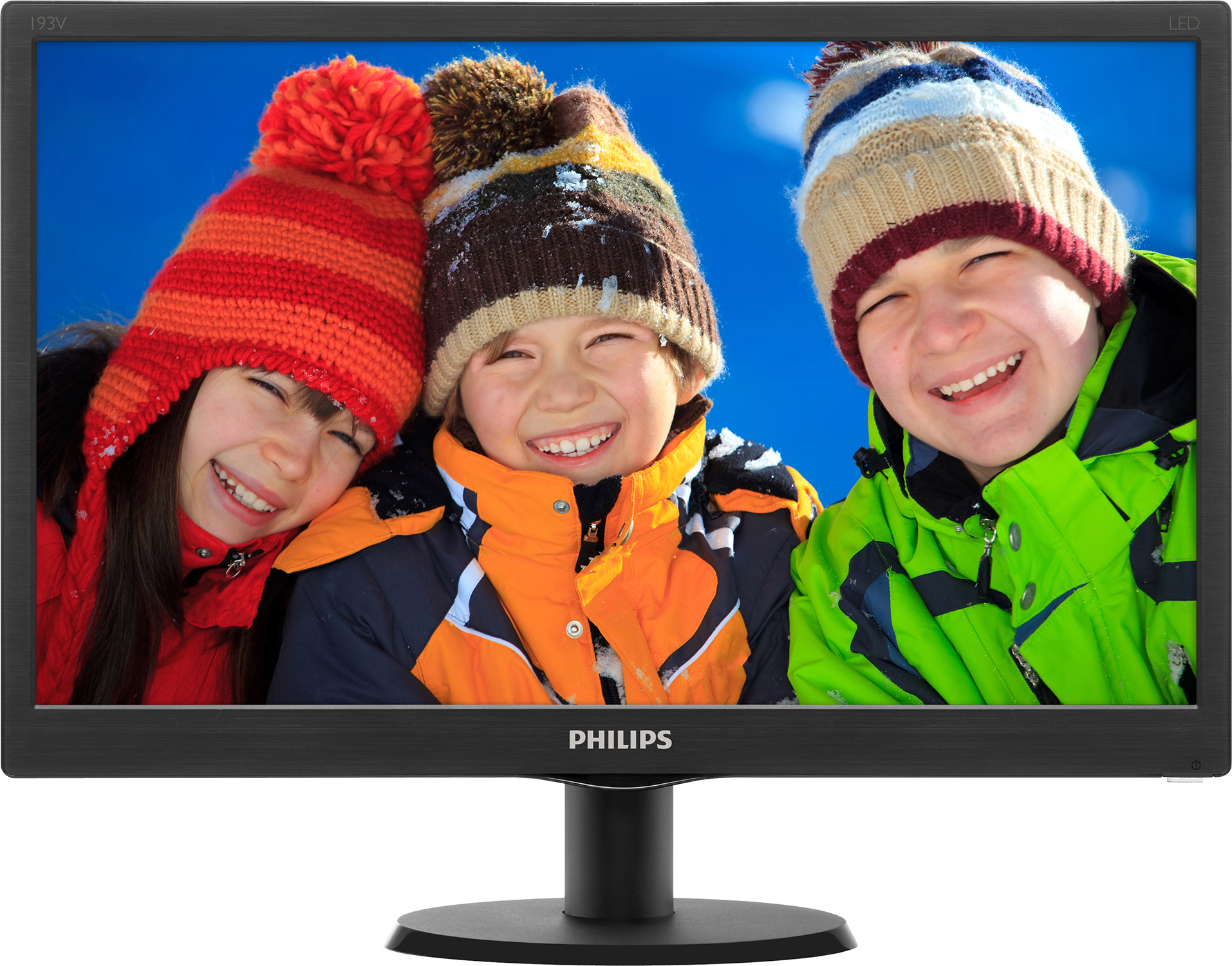 MONITOR PHILIPS 18.5", home, office, TN, HD (FWXGA) (1366 x 768), Wide, 200 cd/mp, 5 ms, VGA, "193V5LSB2/10" (timbru verde 7 lei)