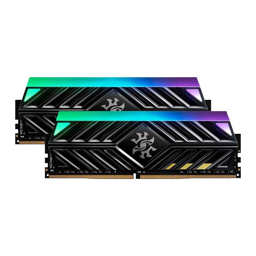 Memorie DDR Adata - gaming DDR4 16 GB, frecventa 2666 MHz, 1 modul, radiator, iluminare RGB, "AX4U266638G16-DT41"