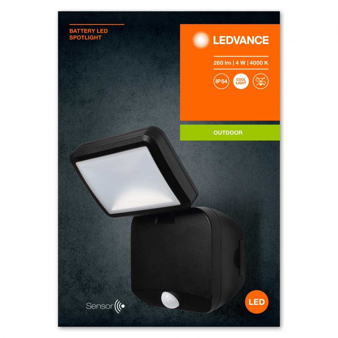 BATTERY LED SPOTLIGHT SINGLE BK LEDV "000004058075227347" (timbru verde 2.00 lei)