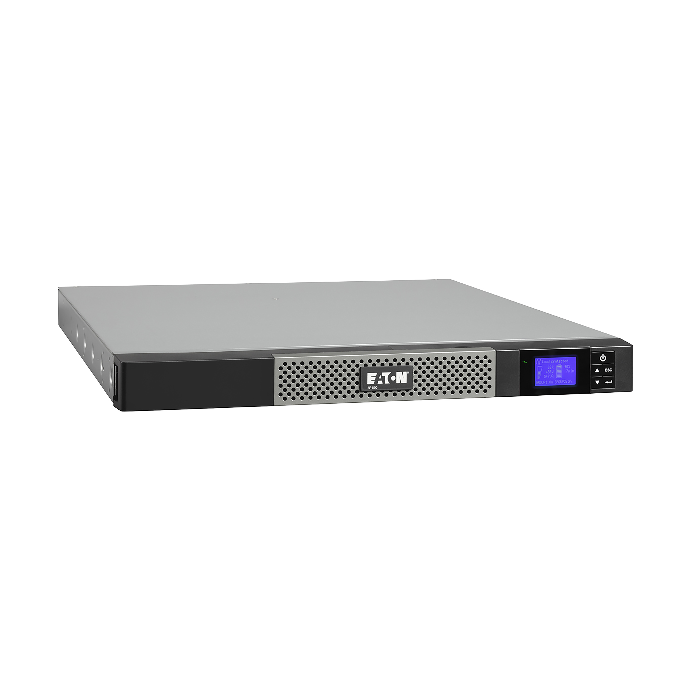 UPS Eaton, Line int., Rack, 600 W, fara AVR, IEC x 4, display LCD, back-up 11 - 20 min. "5P850iR" (timbru verde 11 lei)