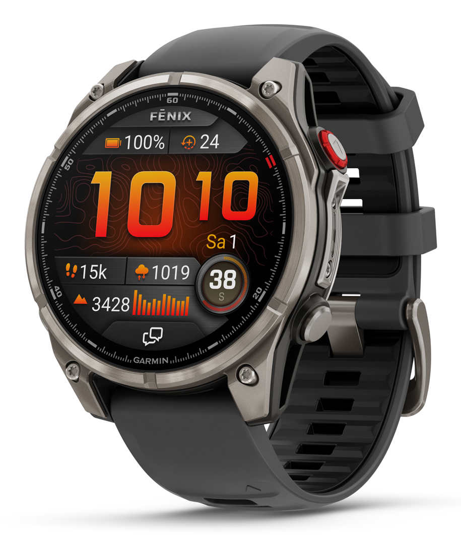 Smartwatch fenix 8 Pro 47 mm, AMOLED, Sapphire, Titanium with Graphite/black silicone band"010-03198-11" (timbru verde 0.18 lei)