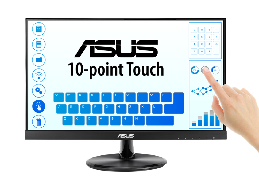 ASUS VT229H. Monitor Asus VT229H 21.5 inch Touch Full HD IPS D-sub/HDMI/USB Boxe Negru, "VT229H." (timbru verde 7 lei)