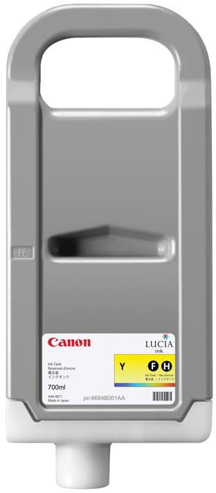 Cartus Cerneala Original Canon Yellow, PFI-707Y, pentru IPF 830|840|850, 700ml, (timbru verde 0.15 lei),NOPP, "CF9824B001AA"