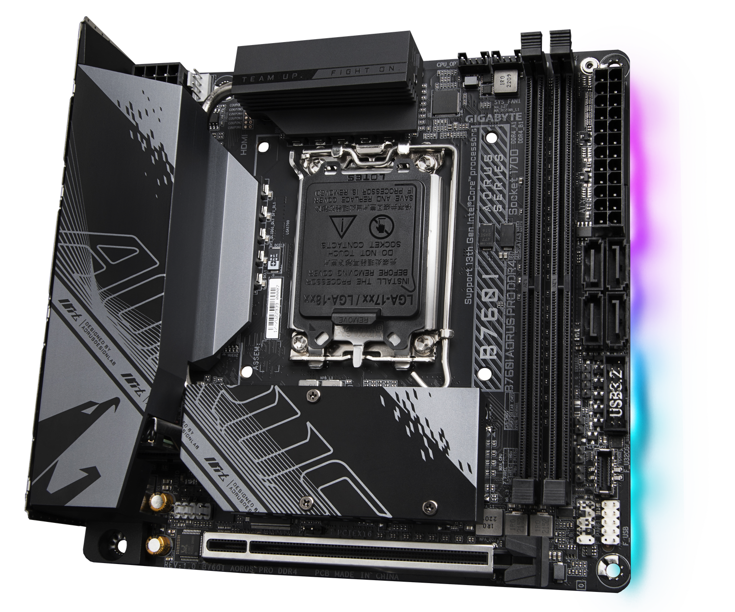 Placa de baza GIGABYTE B760I AORUS PRO DDR4-(RSG)"B760I AORUS PRO DDR4-(RSG)" - imagine 3