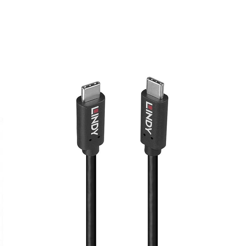 Cablu Lindy 0.5m USB 3.2 C to C 20Gbps "LY-36975" (timbru verde 0.08 lei)