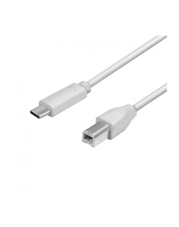 CABLU USB LOGILINK pt. imprimanta, USB 2.0 Type-C (T) la USB 2.0 Type-B (T), 2m, 2 x ecranare, conectori auriti, gri, "CU0161" (timbru verde 0.18 lei)