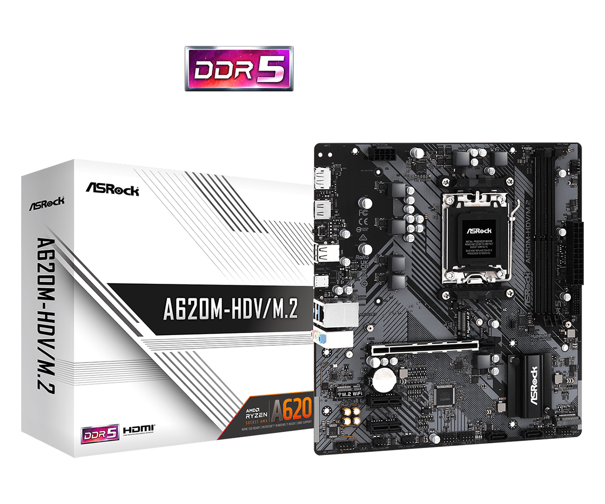 MB ASROCK A620M-HDV/M.2 AM5 DDR5 "A620M-HDV/M.2"