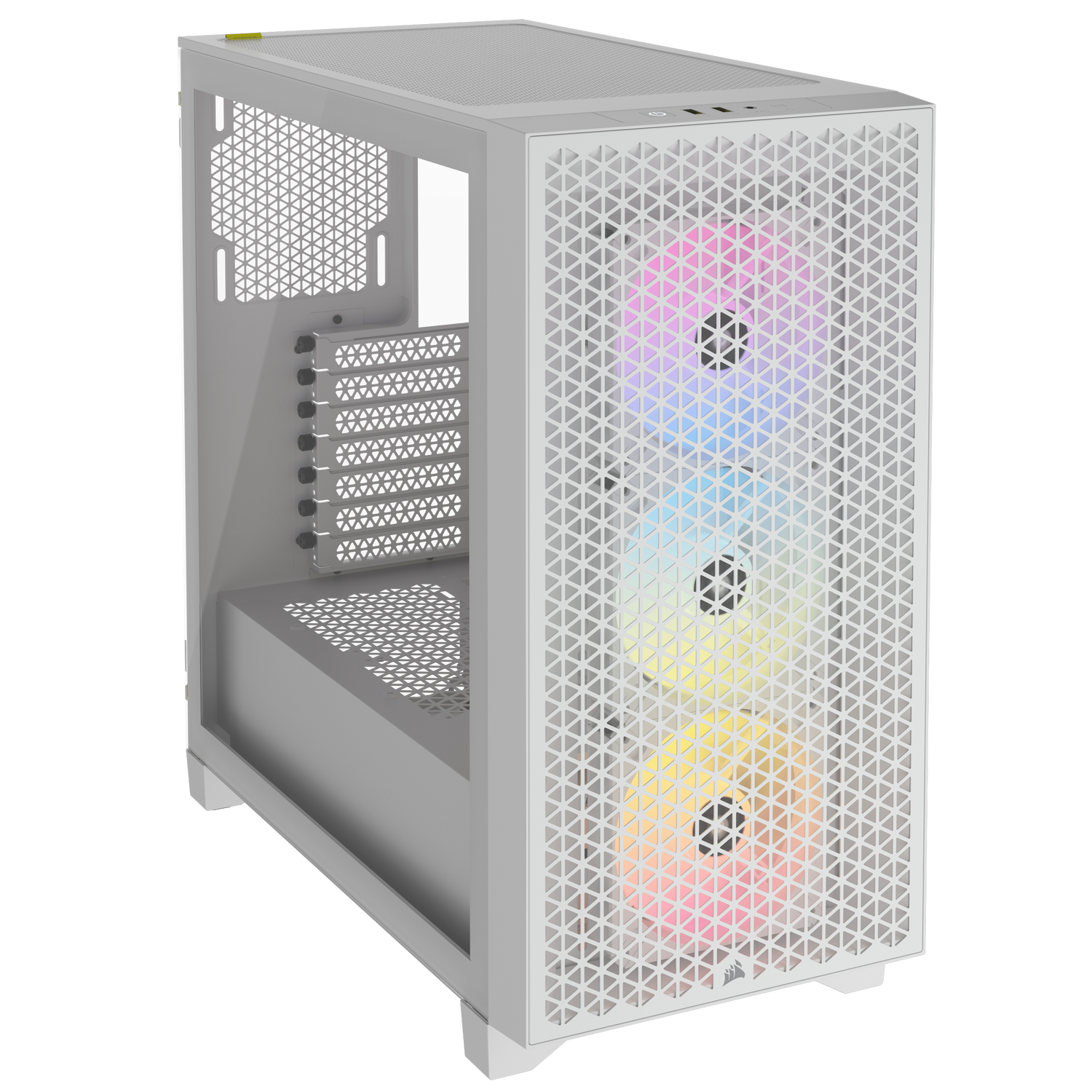 CARCASE Corsair CR 3000D RGB ATX WH "CC-9011256-WW" (timbru verde 0.24 lei)