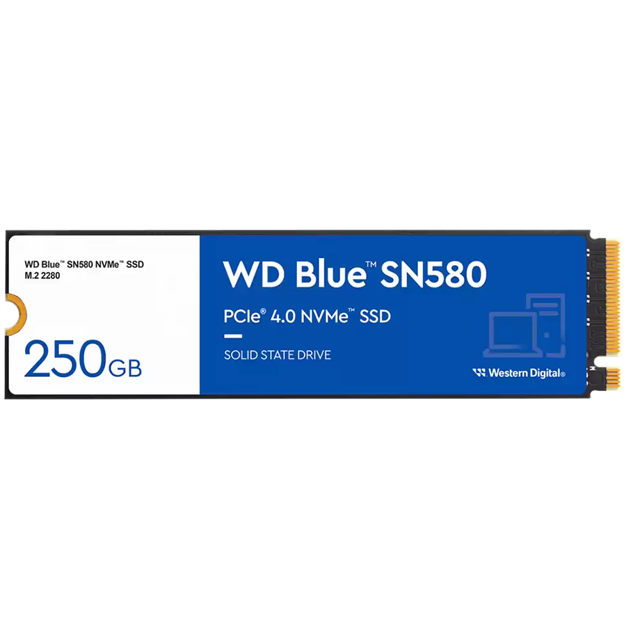 WD Blue SN580 NVMe SSD 250GB M.2 PCIe Gen4 "WDS250G3B0E-00CHF0"
