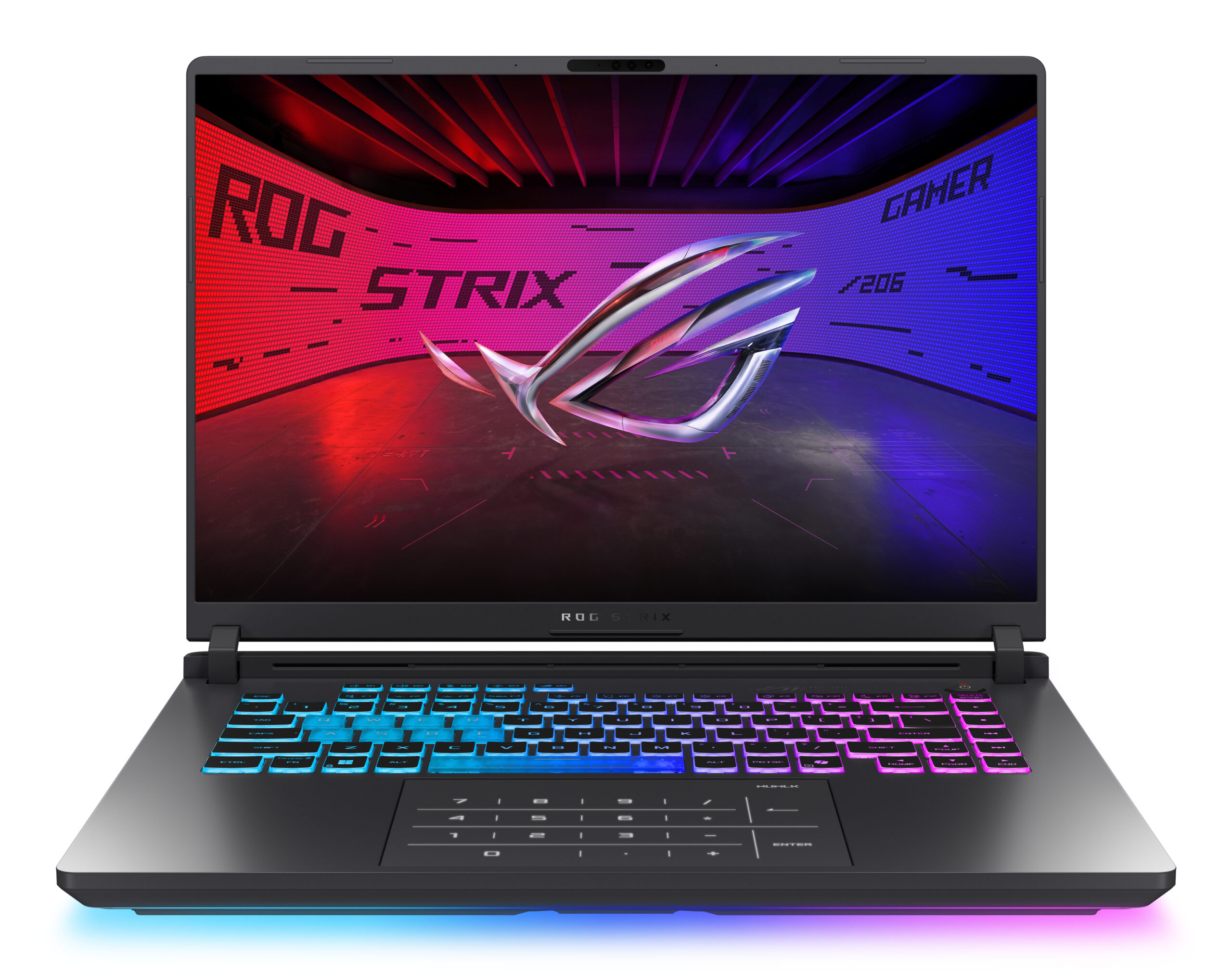 Laptop ASUS 16-inch ROG Strix G16 G615JH-RV065, 13th Gen Intelxxxx CoreTM i5-13450HX 2.4 GHz, DDR5 16GB, Intelxxxx UHD Graphics, 512GB PCIexxxx 4.0 NVMeTM M.2 SSD, No preinstalled OS, Eclipse Gray, "90NR0N71-M002E0" (timbru verde 4lei)