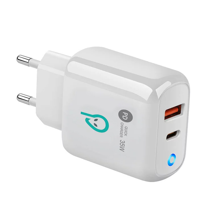ALIMENTATOR retea SPACER Quick Charge 35W, USB Type-C PD (max 35W) + USB Quick Charge, "SPAR-DUOQ-02" (timbru verde 0.18 lei)