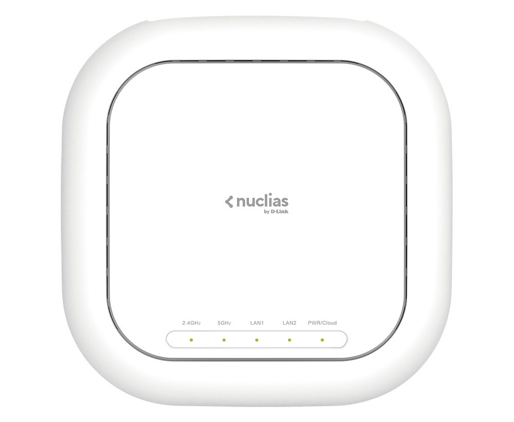 ACCESS POINT D-LINK wireless 2600Mbps dual band, Nuclias Cloud-Managed AC2600 Wave 2, 2 x 10/100/1000 Mbps RJ45, IEEE802.3at PoE, "DBA-2820P" (timbru verde 0.8 lei)