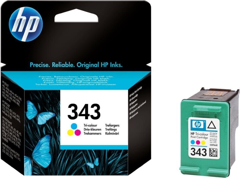 Cartus Cerneala Original HP Color, nr.343, pentru DJ460C|57xx|65xx|PSC1510|1600|2xxx, , (timbru verde 0.15 lei), "C8766EE"