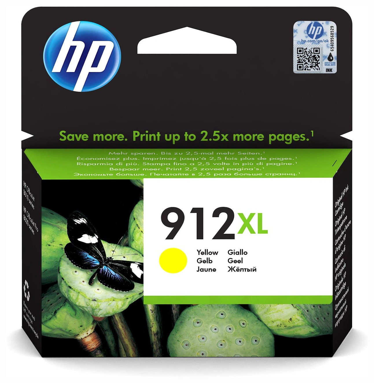 Cartus Cerneala Original HP Yellow, nr.912XL, pentru OfficeJet 8013|8023, 825, (timbru verde 0.15 lei), "3YL83AE"