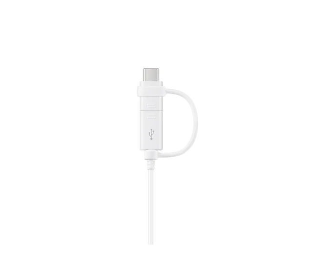 CABLU alimentare si date smartphone Samsung, USB 2.0 (T) la Micro-USB (T) | USB Type-C, cauciuc, lungime 1.5 m, alb, "EP-DG930DWEGWW" (timbru verde 0.08 lei)