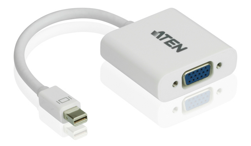 CABLU video ATEN, cablu or adaptor video, Mini-DisplayPort (T) la VGA (M), Full HD+ (1920x1200) la 60Hz, "VC920-AT" (timbru verde 0.08 lei)
