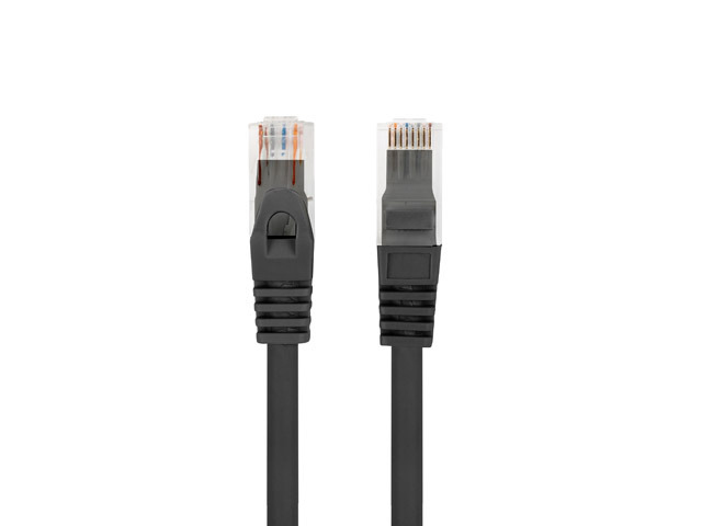 Patch cord Cat.6 UTP LSZH Cu 0,5 m negru "PCU6-10CU-0050-BK" (timbru verde 0.08 lei)