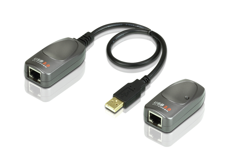 CABLU USB ATEN, prelungitor, conector USB 2.0 (T) | RJ-45 (M), gri, "UCE260-A7-G" (timbru verde 0.08 lei)