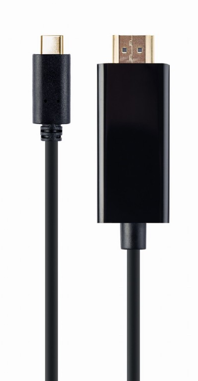 CABLU video GEMBIRD, adaptor USB-C Type-C (T) la HDMI (T), 2m, rezolutie maxima 4K (3840 x 2160) la 30Hz, negru, "A-CM-HDMIM-01" (timbru verde 0.18 lei)