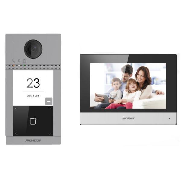 KIT VIDEOINTERFON IP WIFI & POE "DS-KIS604-S(C)" (timbru verde 0.18 lei)