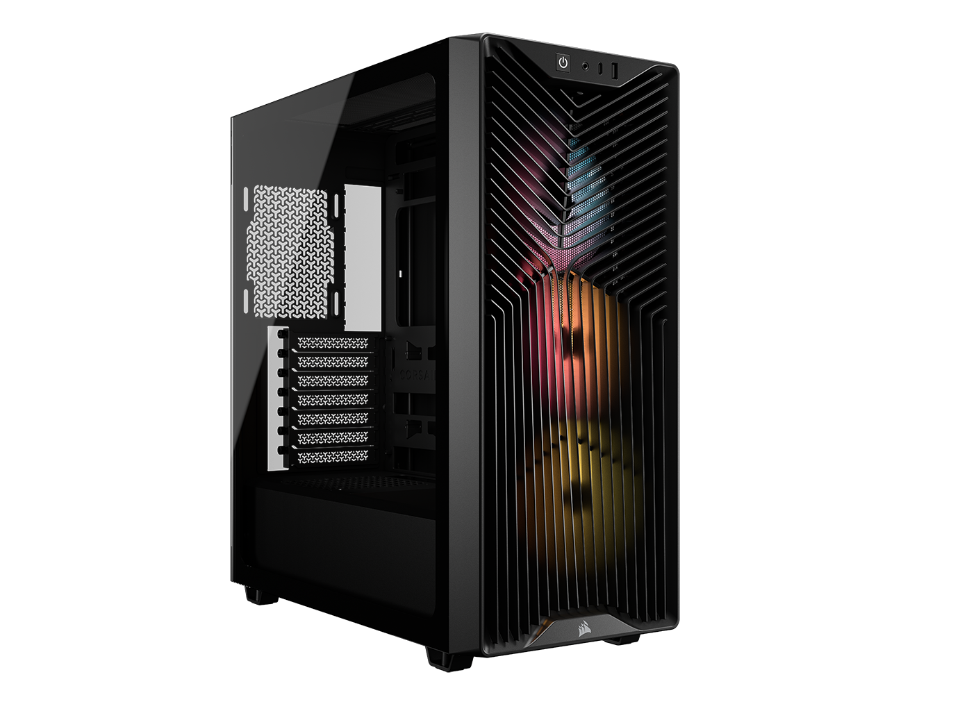 Carcasa Corsair 3200D RS ARGB, Mid-Tower, ATX, 3 ventilatoare incluse RS120 ARGB, Negru "CC-9011344-WW" (timbru verde 0.32 lei)